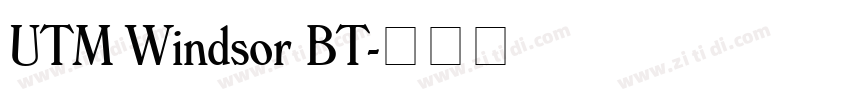 UTM Windsor BT字体转换